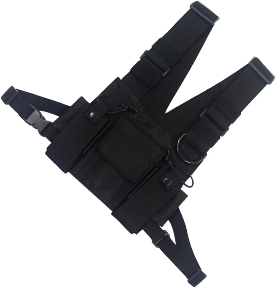 SAFIGLE Multi Function Vest Bag Cool Chest Utility Pouch for Men and Women Fashionable Hip Hop Sling Bag for Daily Use and Travel
