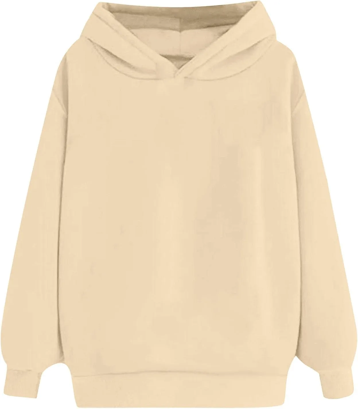 SMIDOW Oversized Hoodies For Women Casual Fall Fashion Pullover Tops Solid Loose Comfy Hooded Sweatshirts 2023