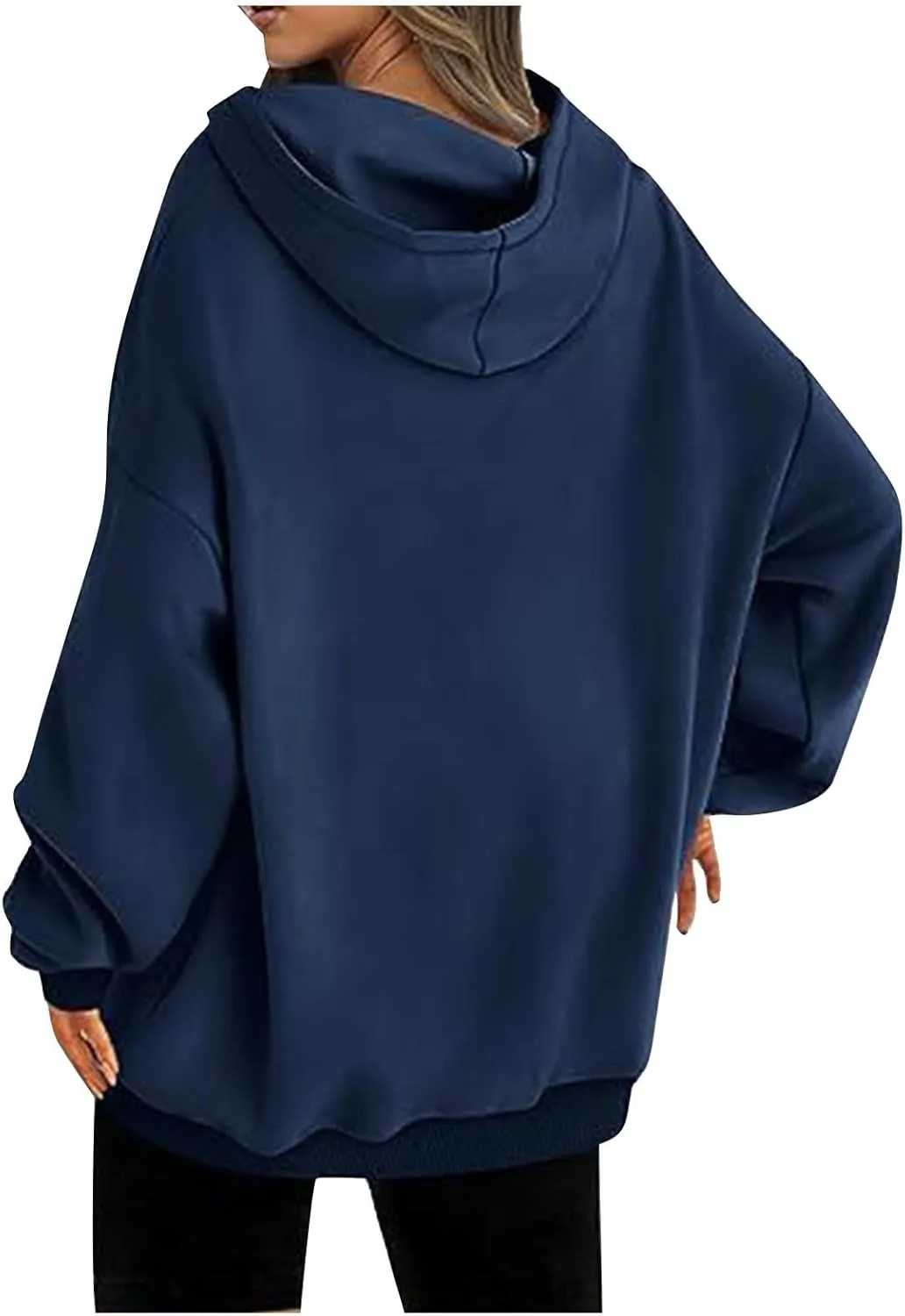 SMIDOW Oversized Hoodies For Women Casual Fall Fashion Pullover Tops Solid Loose Comfy Hooded Sweatshirts 2023