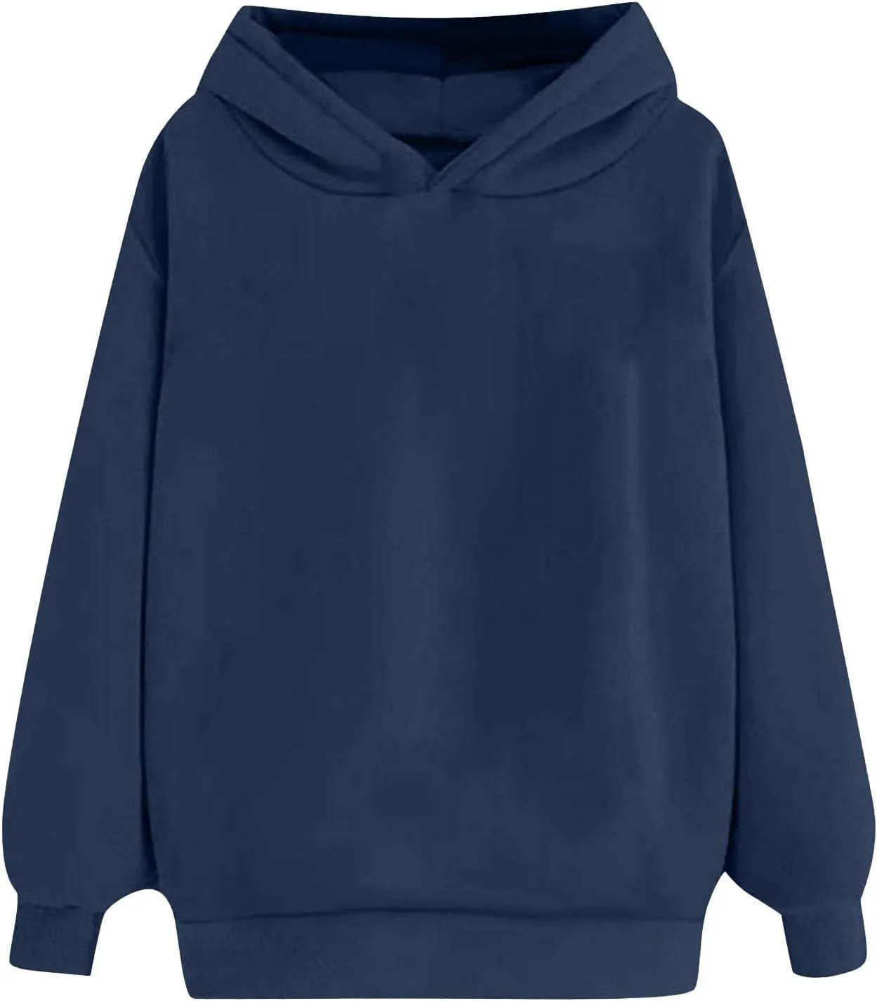 SMIDOW Oversized Hoodies For Women Casual Fall Fashion Pullover Tops Solid Loose Comfy Hooded Sweatshirts 2023