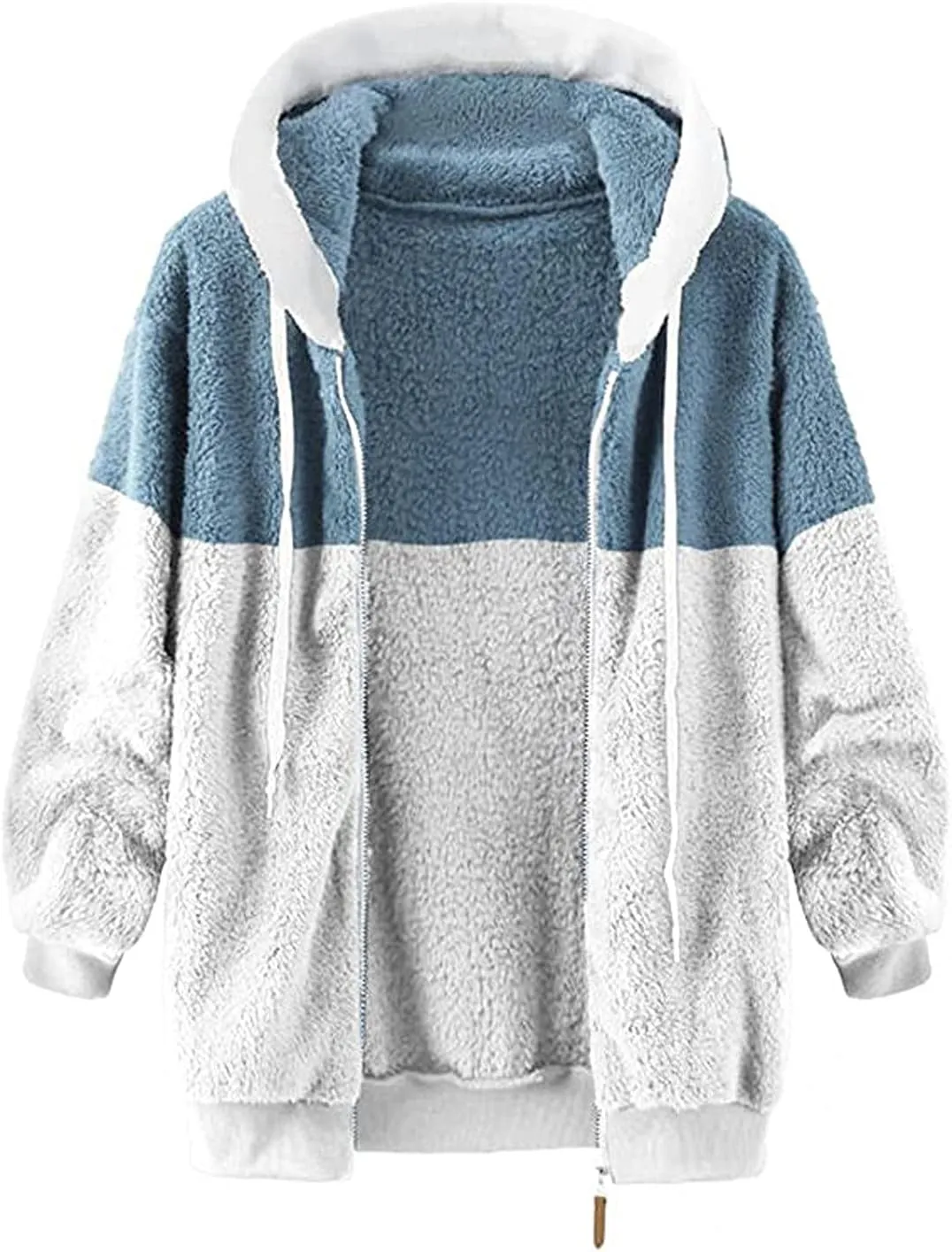TARIENDY Fleece Jacket Women Trendy 2025 Sherpa Lined Hoodies Zip Up Warm Coats Oversized Winter Casual Cozy Cardigans