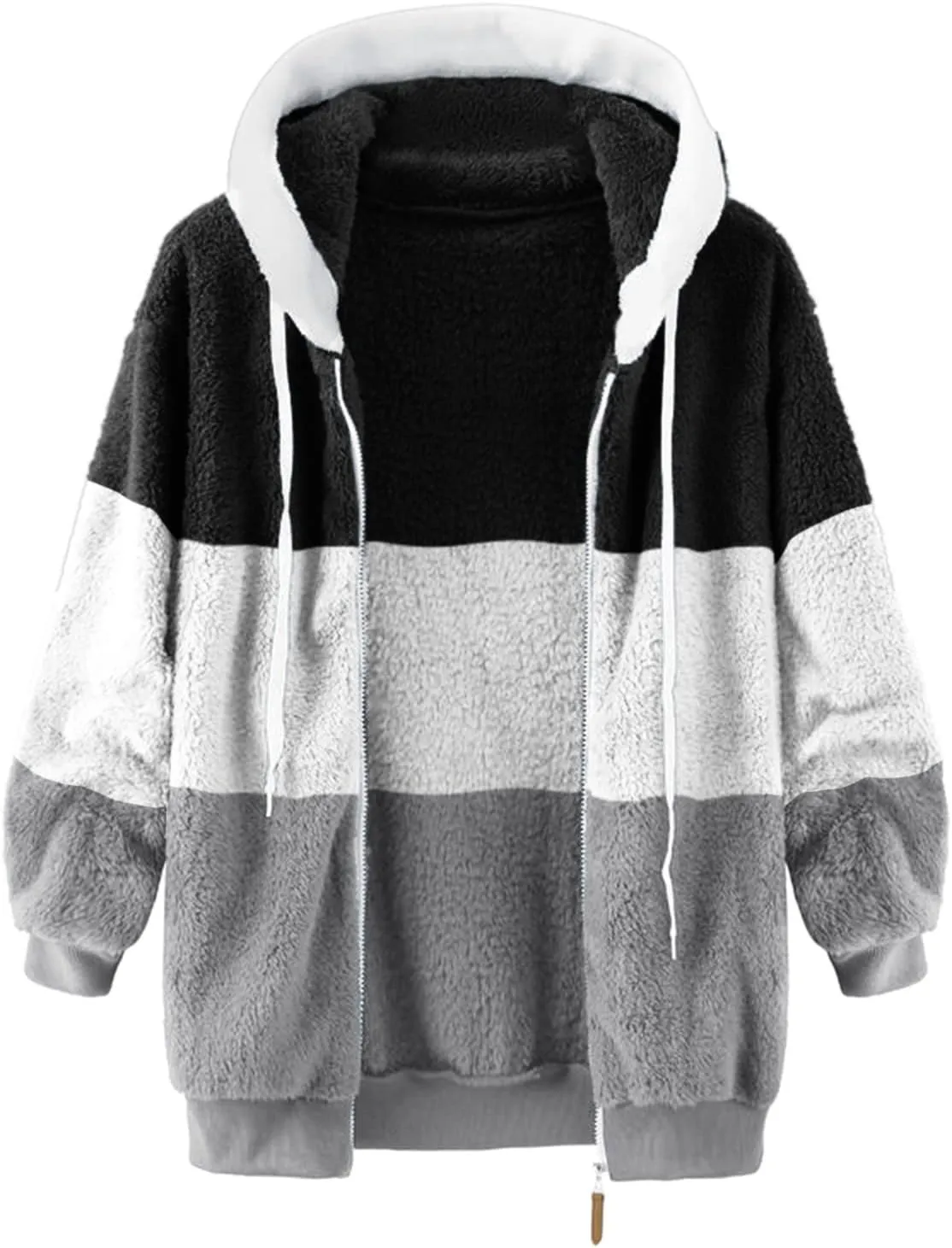 TARIENDY Fleece Jacket Women Trendy 2025 Sherpa Lined Hoodies Zip Up Warm Coats Oversized Winter Casual Cozy Cardigans