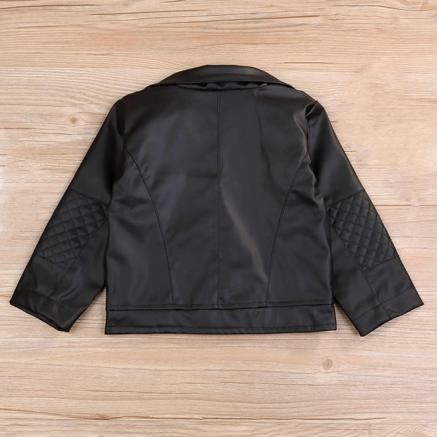 Toddler Baby Boy Girl Motorcycle Faux Leather Jackets Coat Winter Outwear PU Jacket Oblique Zipper