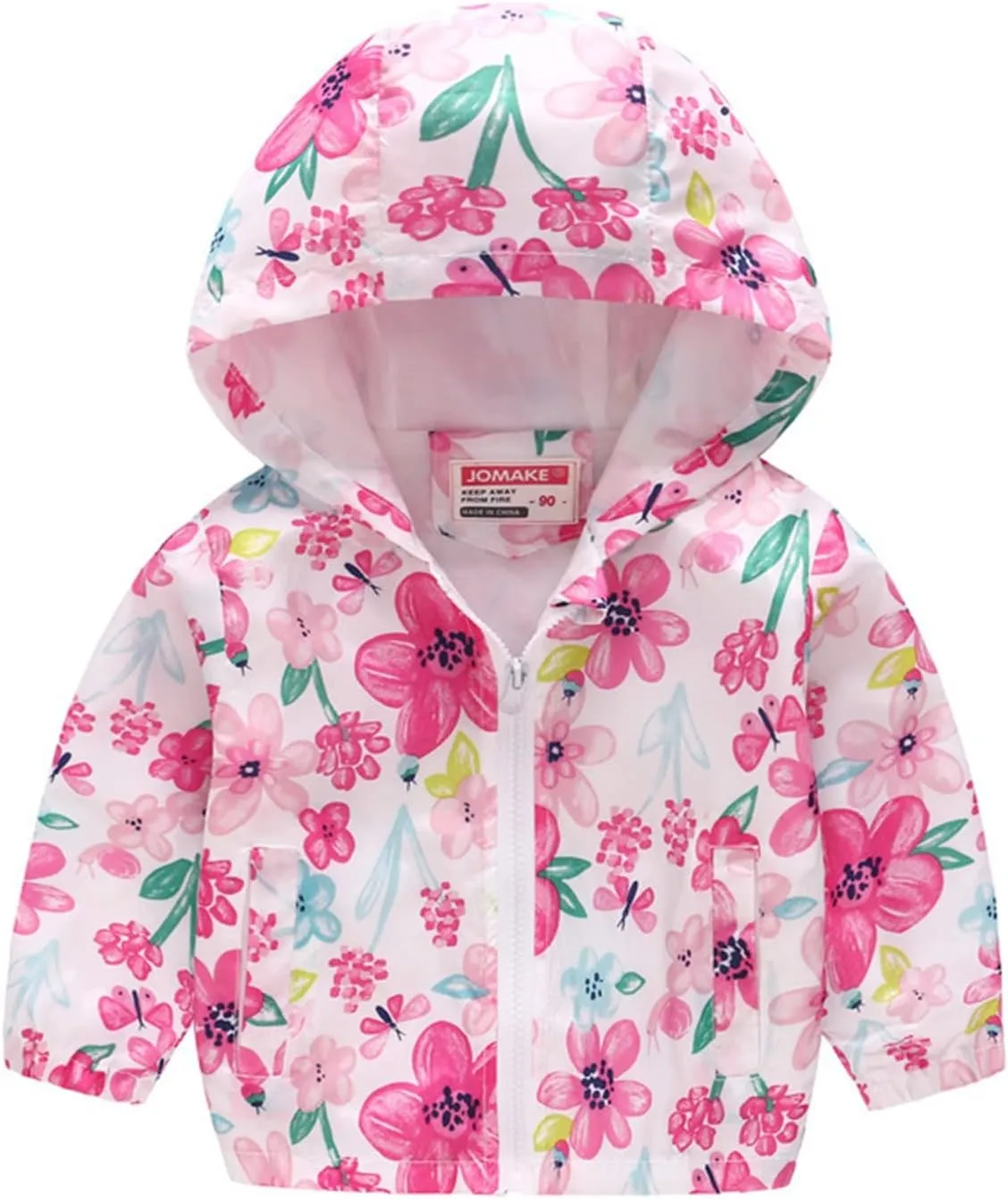 Toddler Dinosaur Print Hooded Coat Casual Kids Windproof Trench Zip Jacket Unisex Comfy Down Winter Outerwear