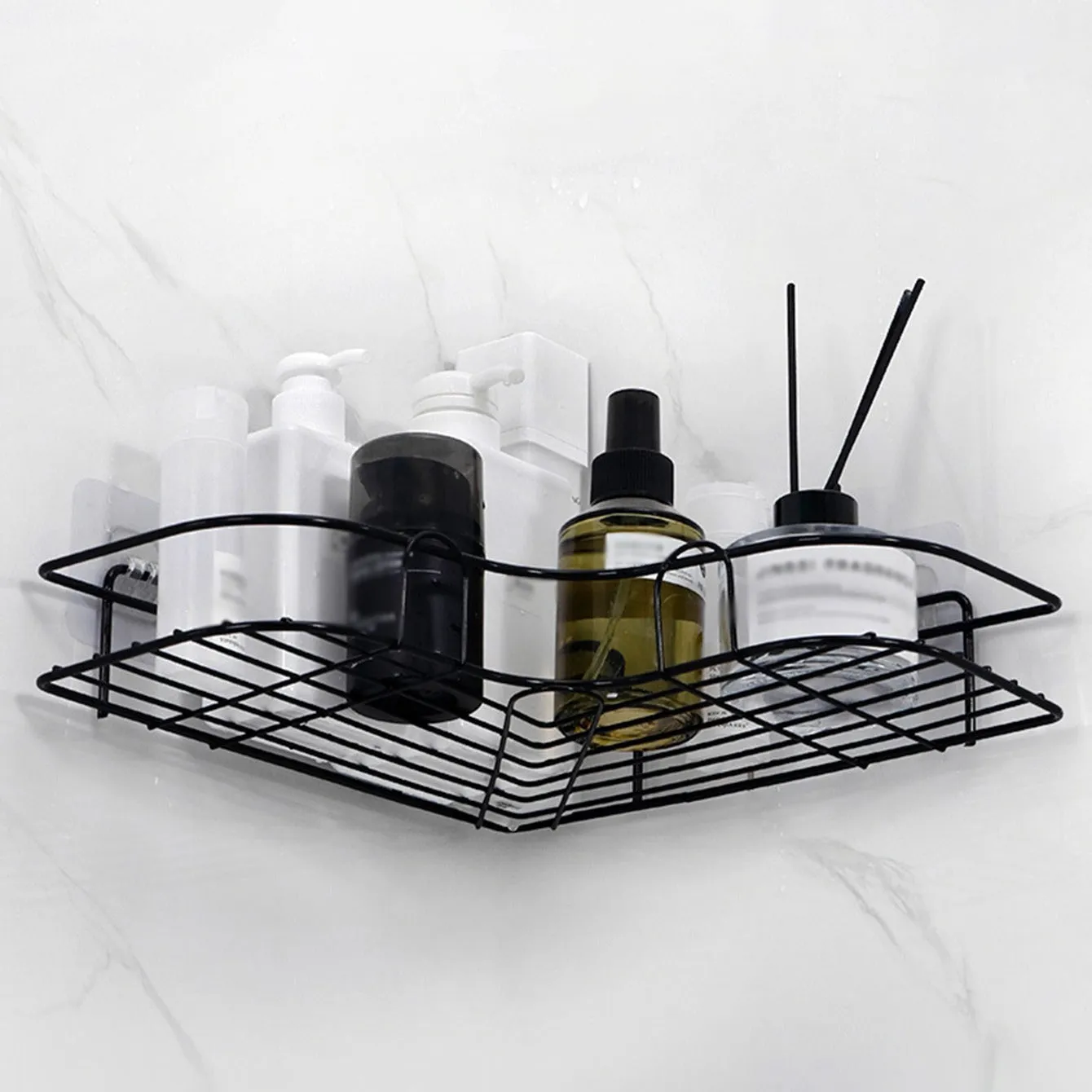 Triangle Wall Mounted Shower Caddy  Convenient Bathroom Storage