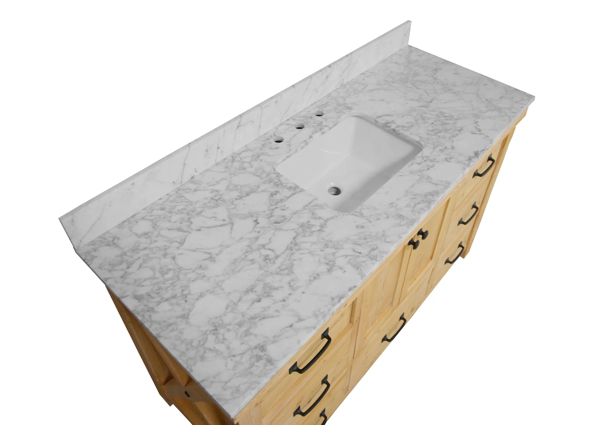 Tuscany 60-inch Single Vanity with Carrara Marble Top