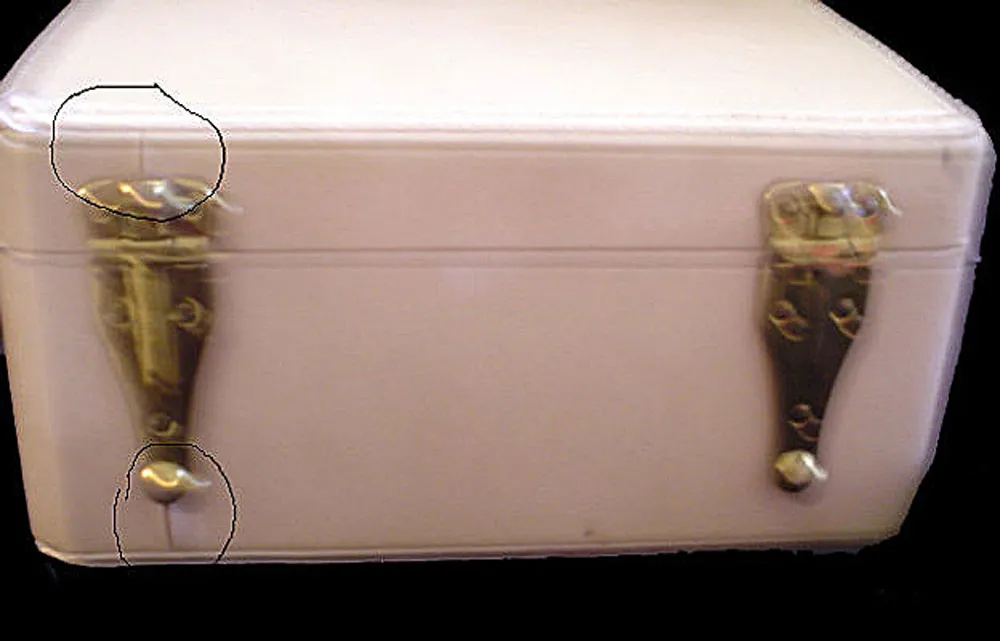 VINTAGE CHIC SAKS FIFTH AVENUE COSMETIC OVERNIGHT TRAIN CASE W COSMETIC CONTAINERS