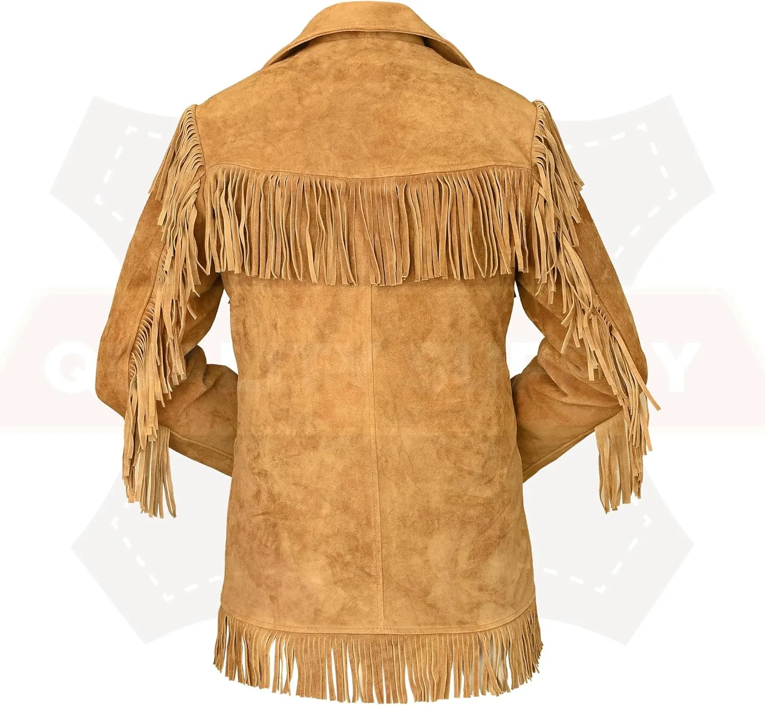 Western Genuine Leather Suede Jacket Women Cowlady Native American Ladies Fringe Cowgirl Jacket with Tassels