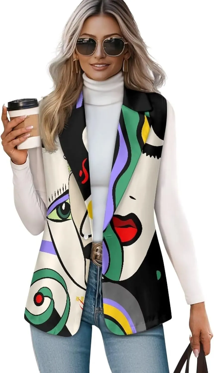 Western Vest For Women,Casual Women Suit Vest,Slim Sleeveless Blazers,S-5XL