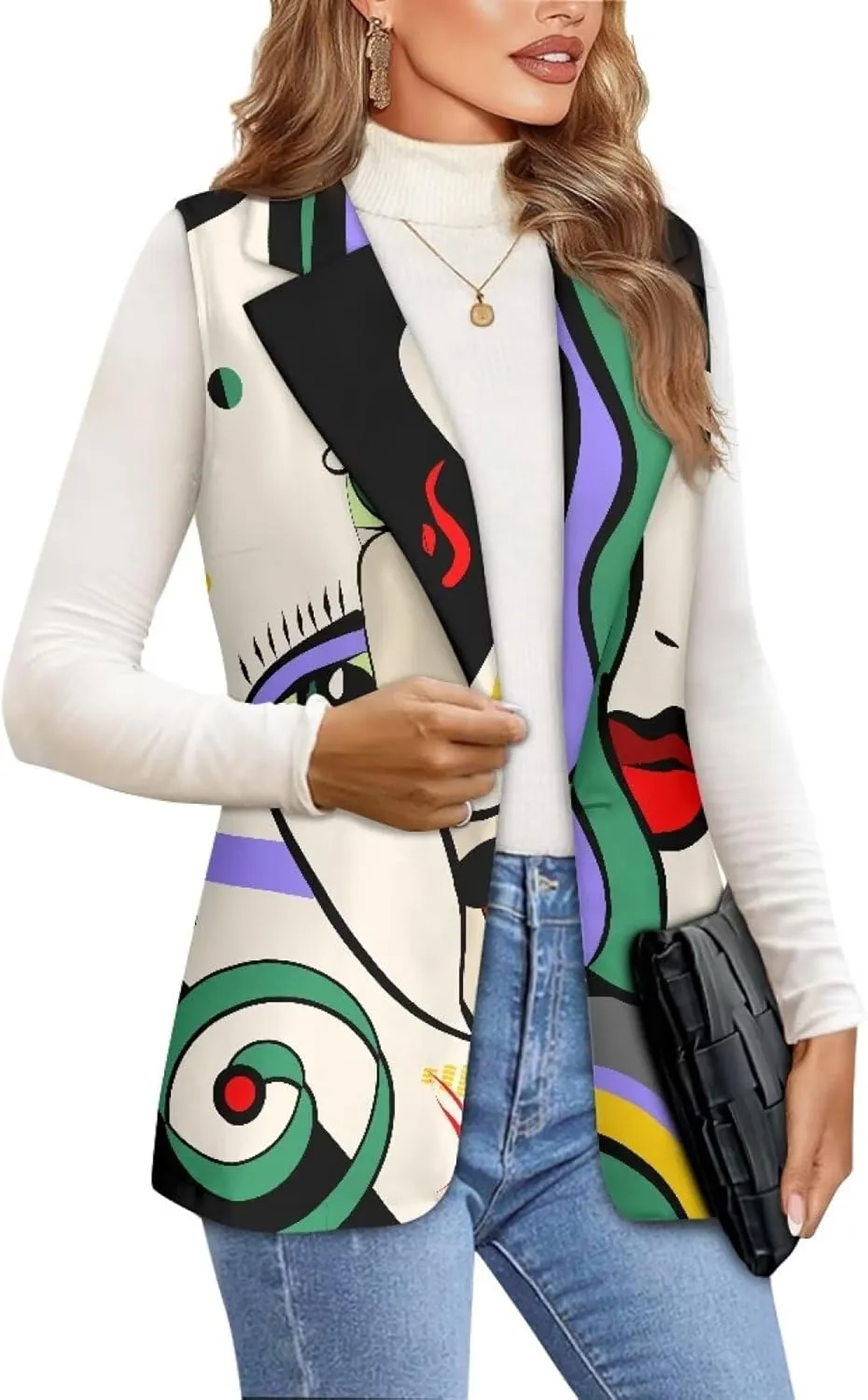 Western Vest For Women,Casual Women Suit Vest,Slim Sleeveless Blazers,S-5XL