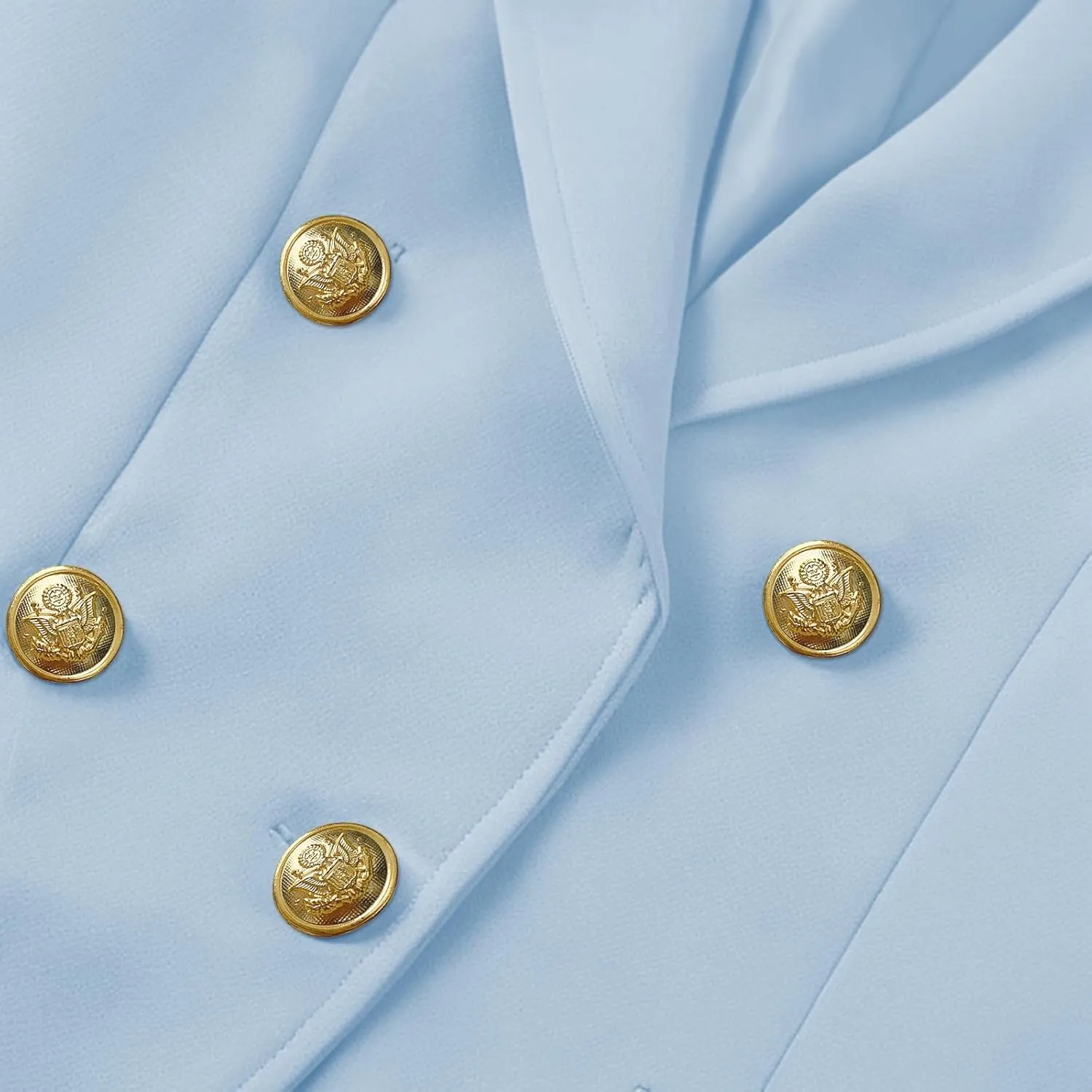 Women Blazer Suit Jacket Double Breasted Button Down Long Sleeves Blazers
