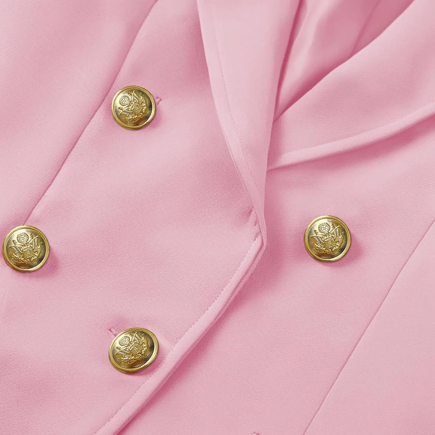 Women Blazer Suit Jacket Double Breasted Button Down Long Sleeves Blazers