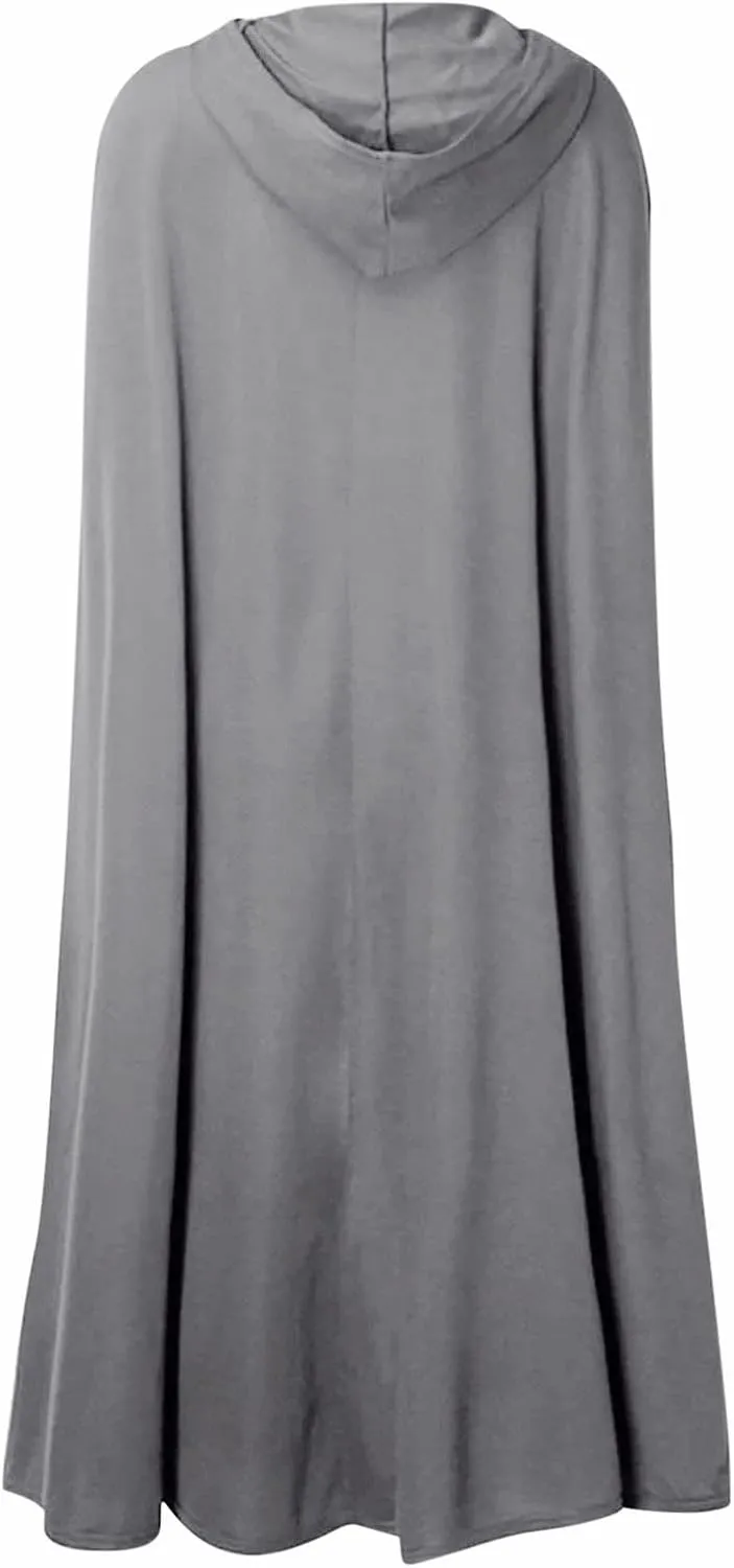 Women Hooded Trench Coat 2022 Winter Fashion Open Front Cardigan Jacket Cape Woolen Poncho Long Maxi Cloak Outwear