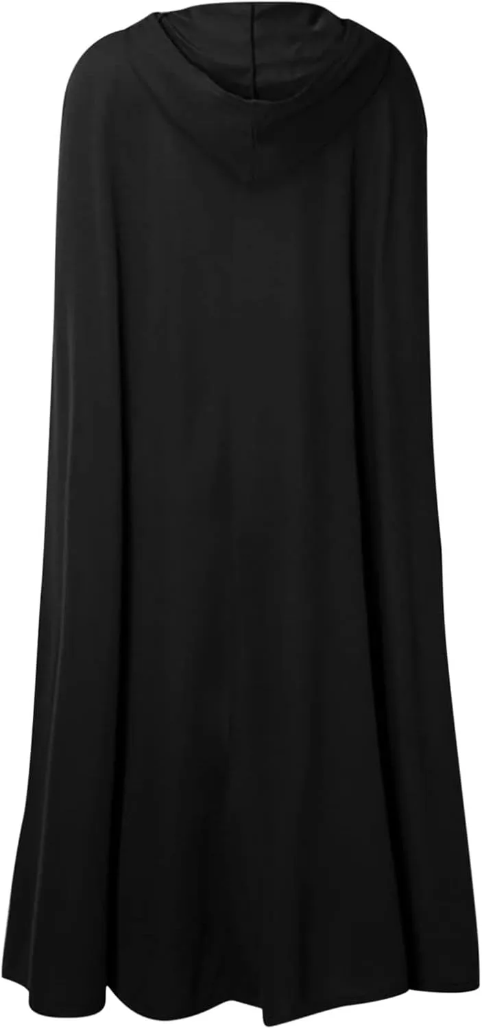 Women Hooded Trench Coat 2022 Winter Fashion Open Front Cardigan Jacket Cape Woolen Poncho Long Maxi Cloak Outwear