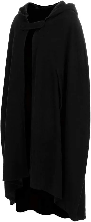 Women Hooded Trench Coat 2023 Victorian Steampunk Cape Fashion Open Front Cardigan Jacket Long Maxi Cloak Outwear