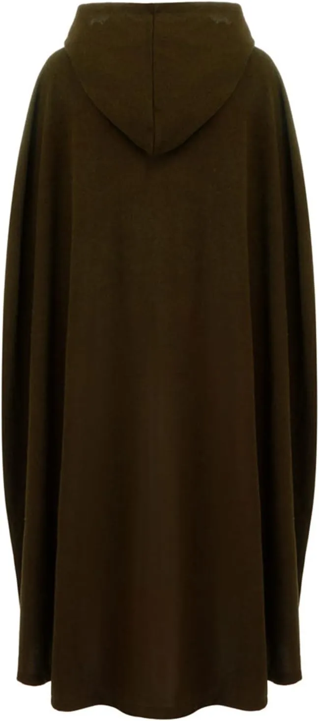 Women Hooded Trench Coat 2023 Victorian Steampunk Cape Fashion Open Front Cardigan Jacket Long Maxi Cloak Outwear