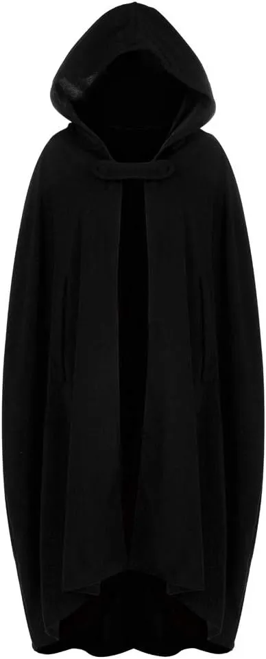 Women Hooded Trench Coat 2023 Victorian Steampunk Cape Fashion Open Front Cardigan Jacket Long Maxi Cloak Outwear