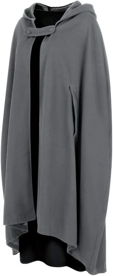 Women Hooded Trench Coat 2023 Victorian Steampunk Cape Fashion Open Front Cardigan Jacket Long Maxi Cloak Outwear