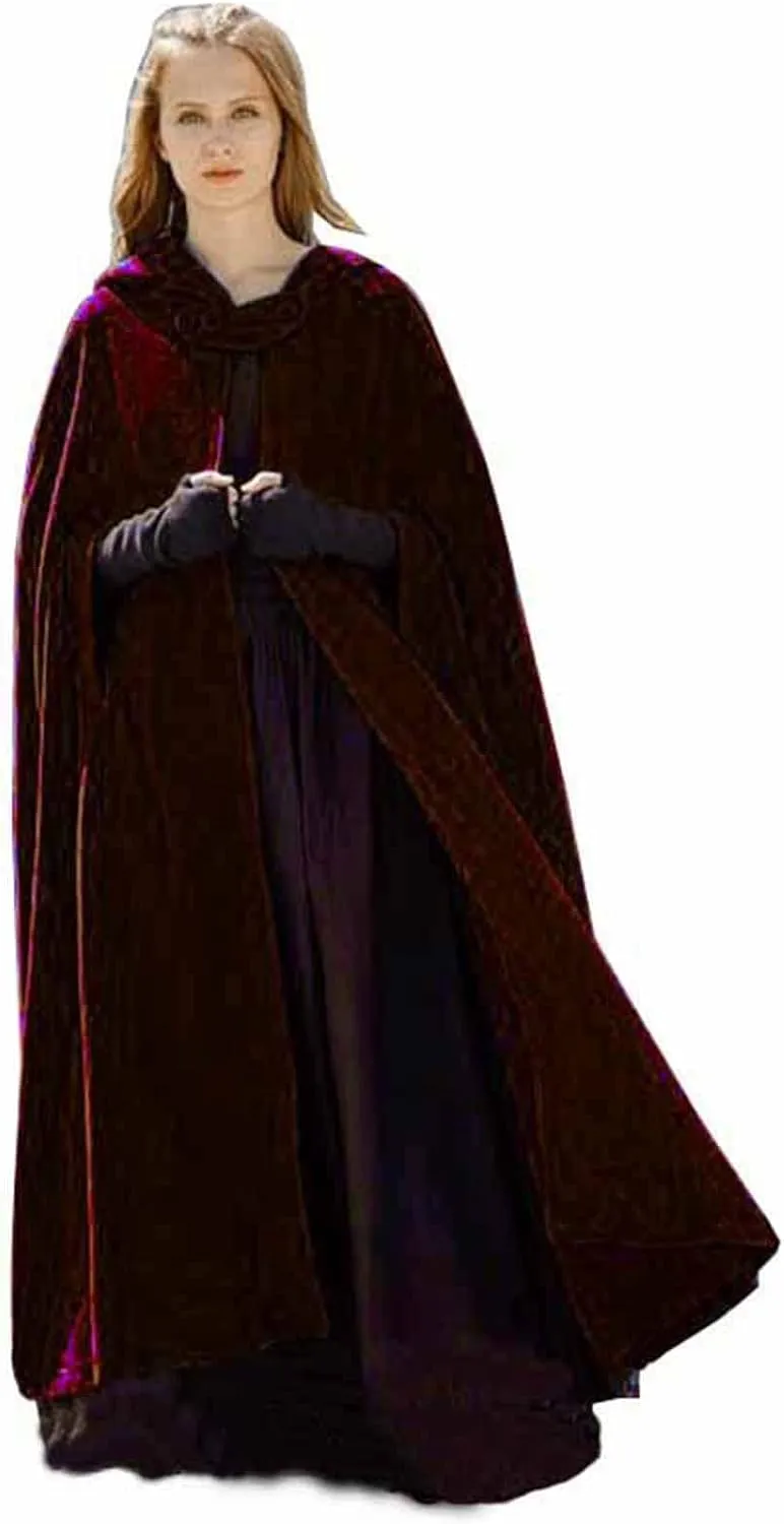 Women Hooded Trench Coat 2023 Victorian Steampunk Cape Fashion Open Front Cardigan Jacket Long Maxi Cloak Outwear