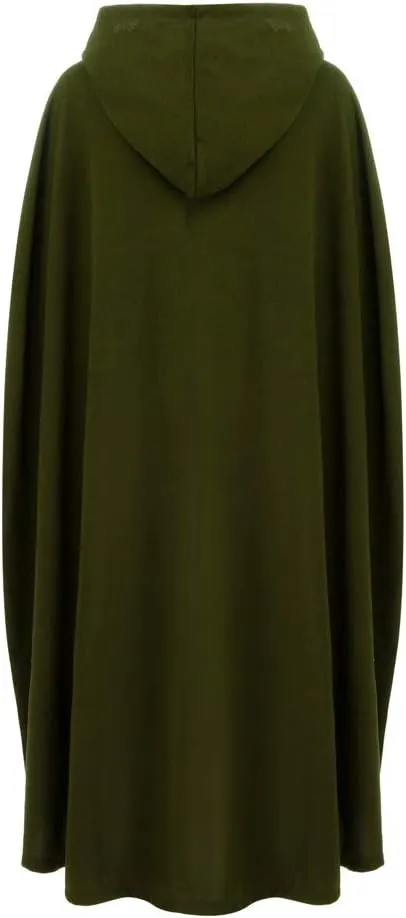 Women Hooded Trench Coat 2023 Victorian Steampunk Cape Fashion Open Front Cardigan Jacket Long Maxi Cloak Outwear