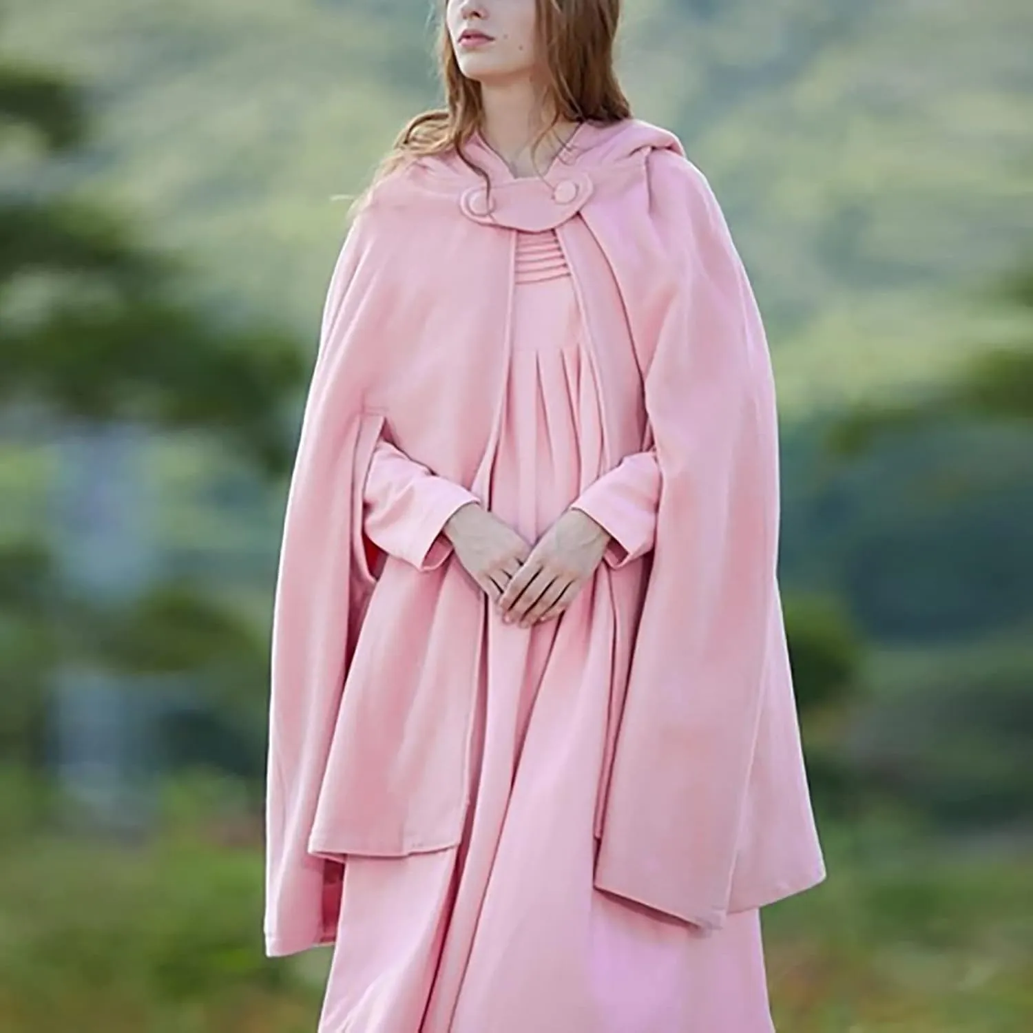 Women Trench Coat Cloak Hooded Long Open Front Cape Coats Harajuku Batwing Poncho Cardigan Vintage Elegant Outfits