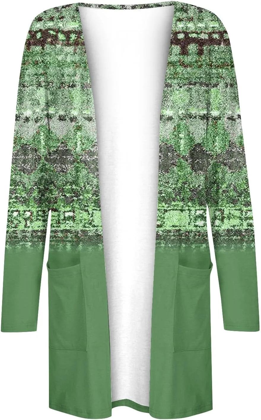 Womens Cardigans Fall 2024, Casual Loose Fit Open Front Fashion Sweaters with Pockets Comfy Going Out Outfits