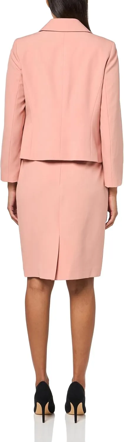 Women's Five Button Blazer & Skirt, 2pc Set