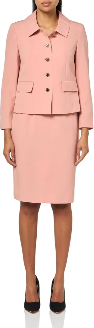 Women's Five Button Blazer & Skirt, 2pc Set