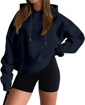 Womens Fleece Oversized Hoodies Sweatshirts Hooded Pullover Tops Sweaters Casual Comfy Fall Fashion Outfits Clothes