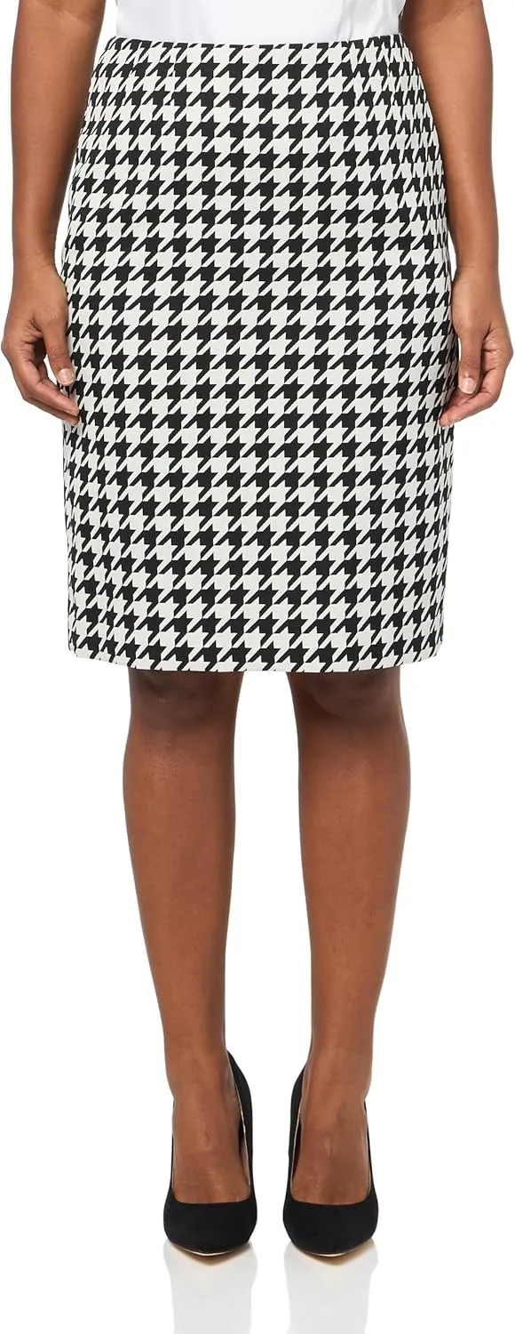 Women's Four Button Boxy Blazer & Skirt, 2pc Set