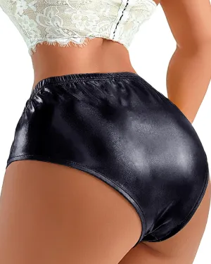 Women's High Waisted Booty Shorts Metallic Sexy Rave Bottoms for Dance Festival Sparkly Disco Party Costume Hot Pants