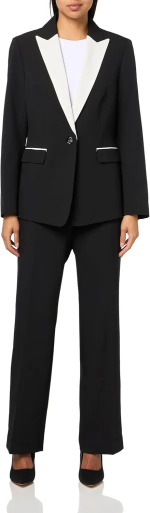 Women's One Button Blazer & Pant, 2pc Set