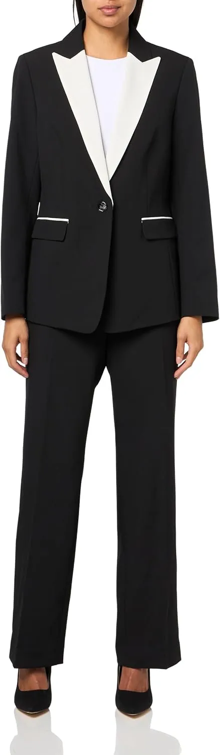 Women's One Button Blazer & Pant, 2pc Set