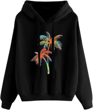 Womens Oversized Hoodies New Year's 2025 Pullover Hoodie Comfy Casual Basic Pullover Sweatshirts Hoodies for Women