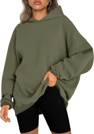Women's Oversized Hoodies Sweatshirts Fleece Hooded Pullover Cute Sweaters Casual Comfy Fall Baggy Y2K Fashion Tops