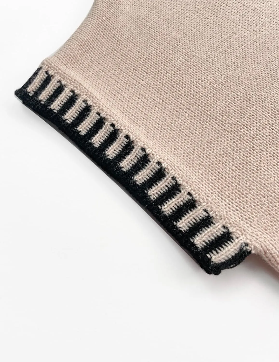 Women's Oversized Lightweight Cute Cap Sleeve Sweater Vest Spring 2025 Trendy Contrast Color Crewneck Thin Knit Top