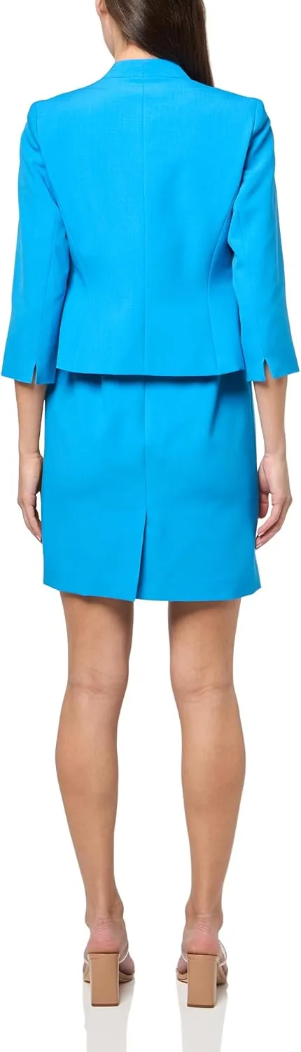 Women's Petite Blazer & Sheath Dress, 2pc Set