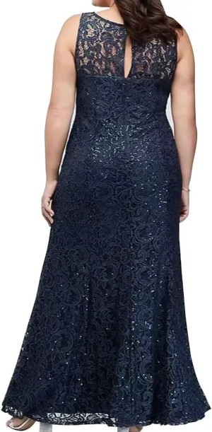 Women's Plus Size Mermaid Wedding Party Guest Evening Dress with Jacket Appliques Mother of The Bride Dresses
