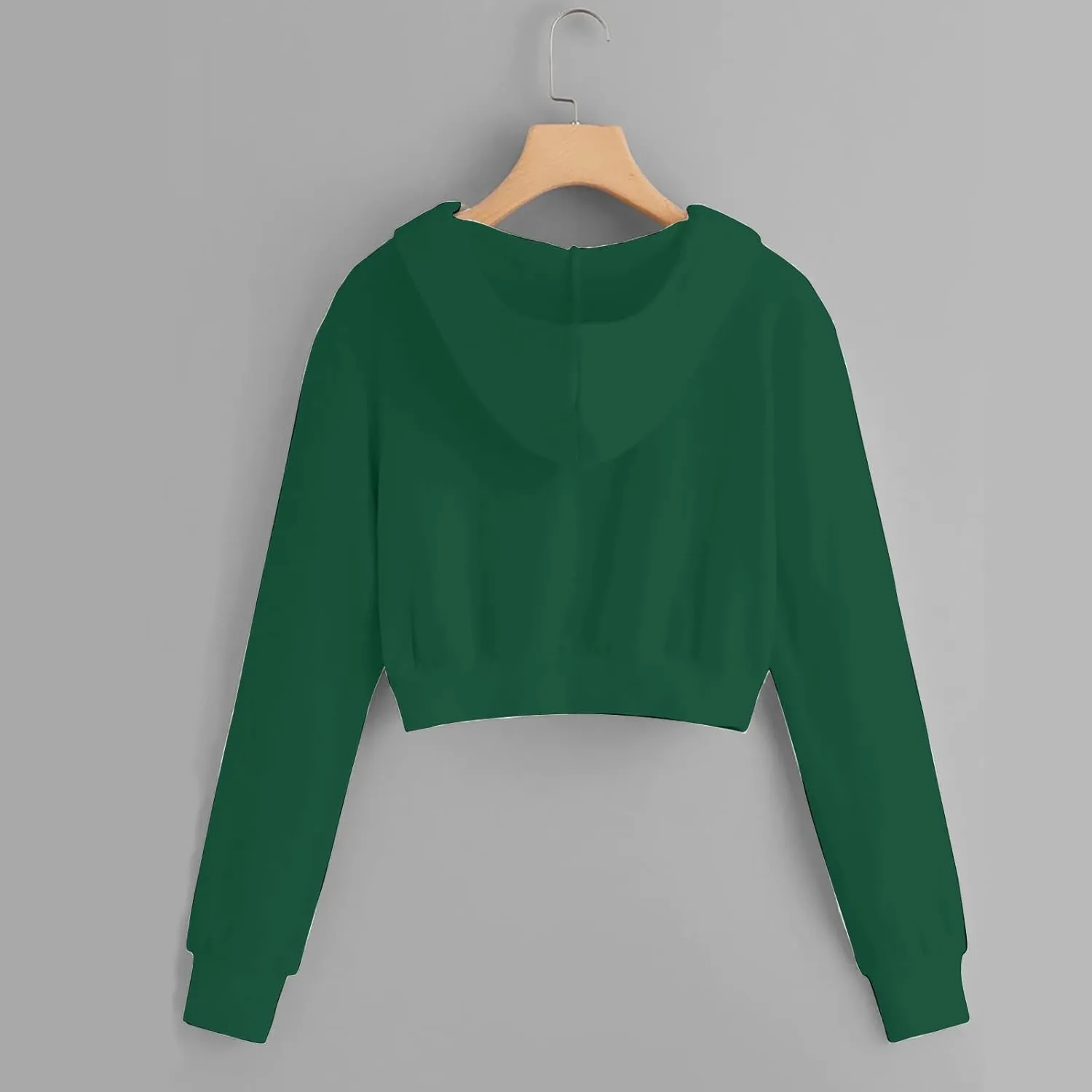 Womens Sweatshirt Trendy Zip up Drawstring Long Sleeve Cropped Hoodies Plus Size Casual Cute Comfy Jacket with Pocket
