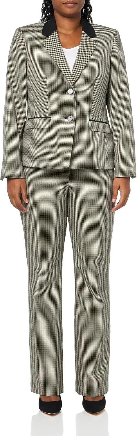 Women's Two Button Blazer & Pant, 2pc Set