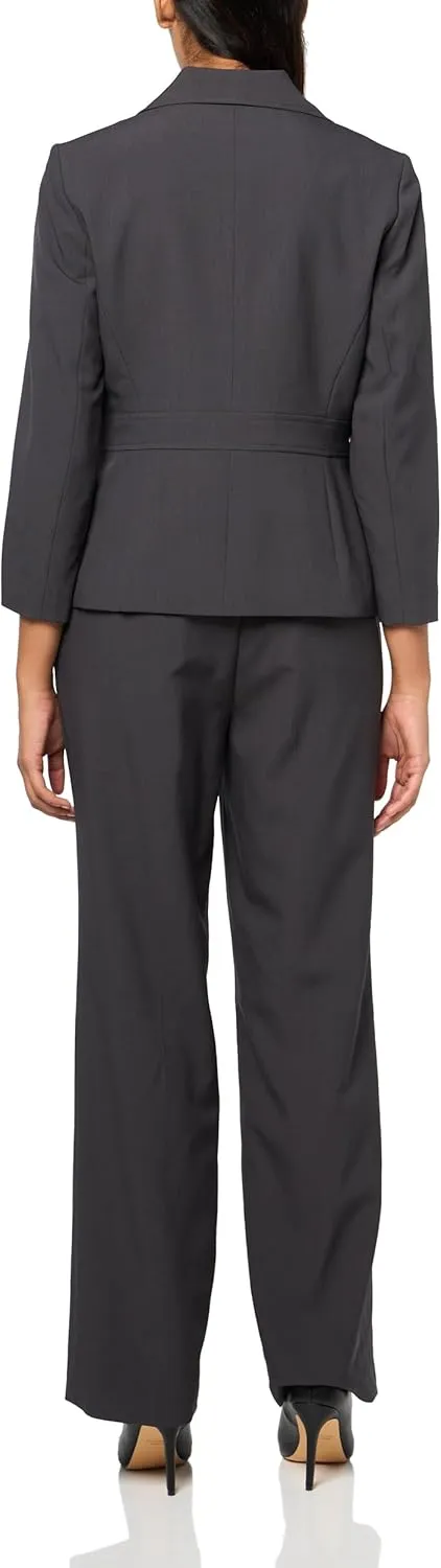 Women's Two Button Blazer & Pant, 2pc Set