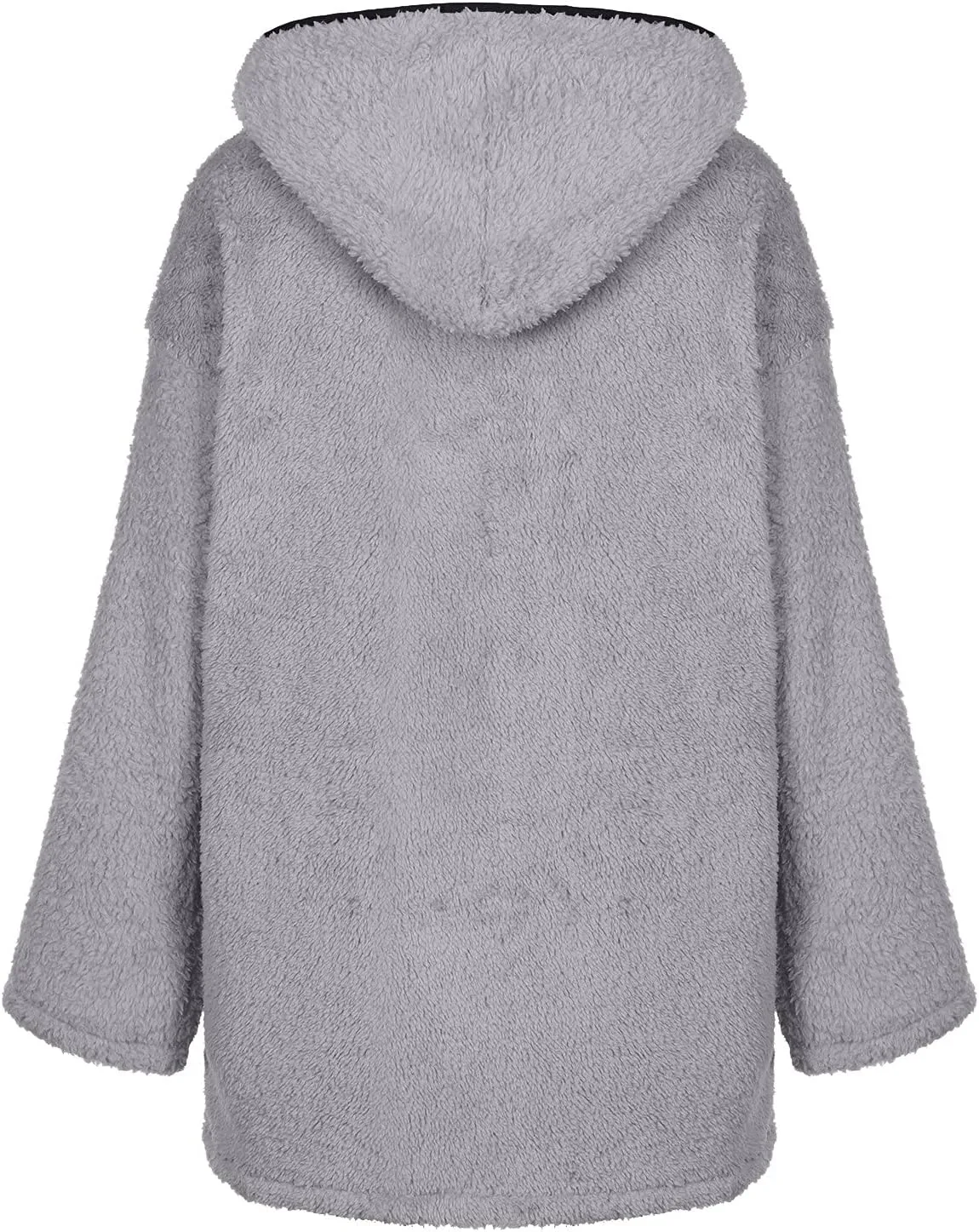 Womens Winter Coats Full Zip Fleece Open Front Cardigan Hoodie Oversized Soft Comfy Plush Sherpa Jacket with Pockets
