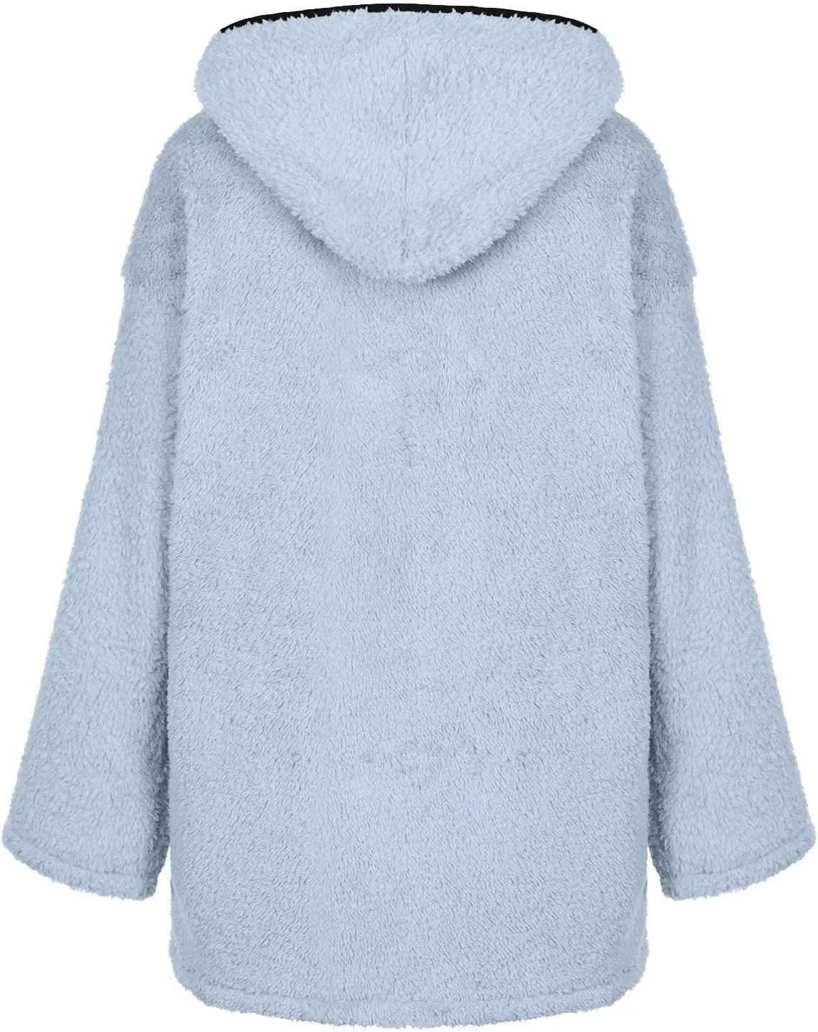 Womens Winter Coats Full Zip Fleece Open Front Cardigan Hoodie Oversized Soft Comfy Plush Sherpa Jacket with Pockets