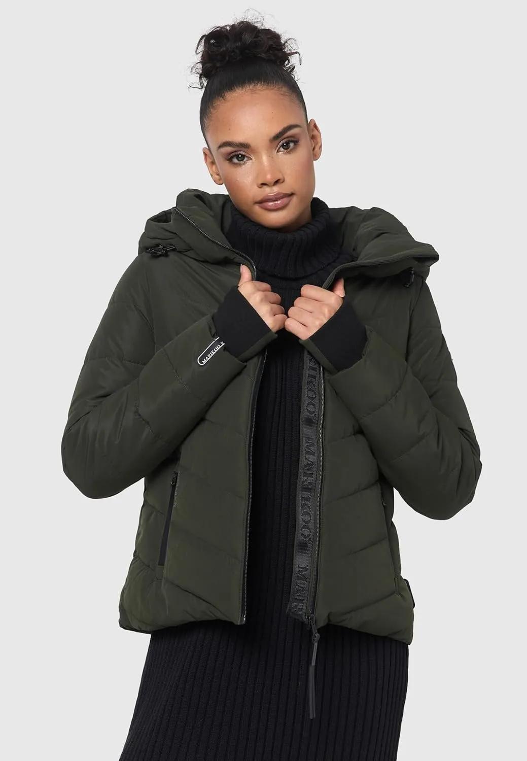 Women's Winter Jacket with Hood | Weather-Resistant Puffer Jacket | Quilted Coat | Samuiaa XVI XS-3XL