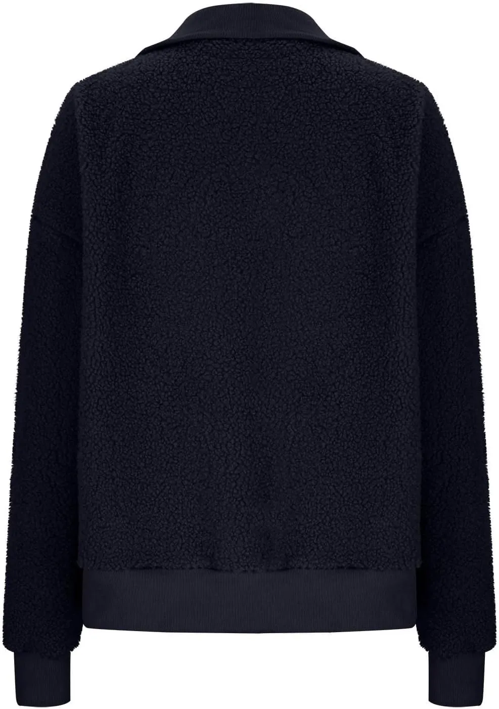 Women's Zip Up Sweatshirt Sherpa Fuzzy Fleece Hoodies Cozy Pullover Soft Sweaters Tops 2024 Fall Trendy Clothes