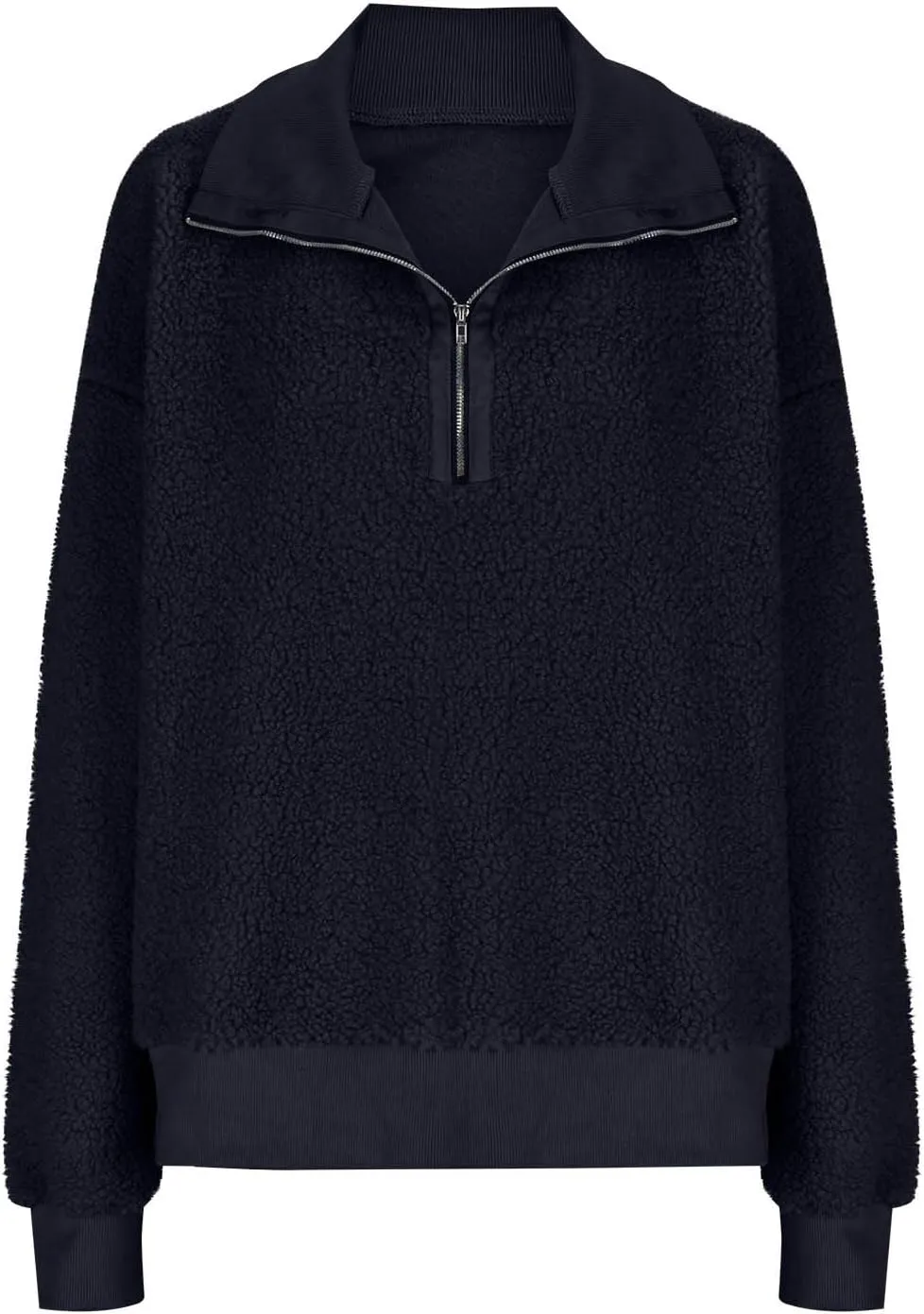 Women's Zip Up Sweatshirt Sherpa Fuzzy Fleece Hoodies Cozy Pullover Soft Sweaters Tops 2024 Fall Trendy Clothes