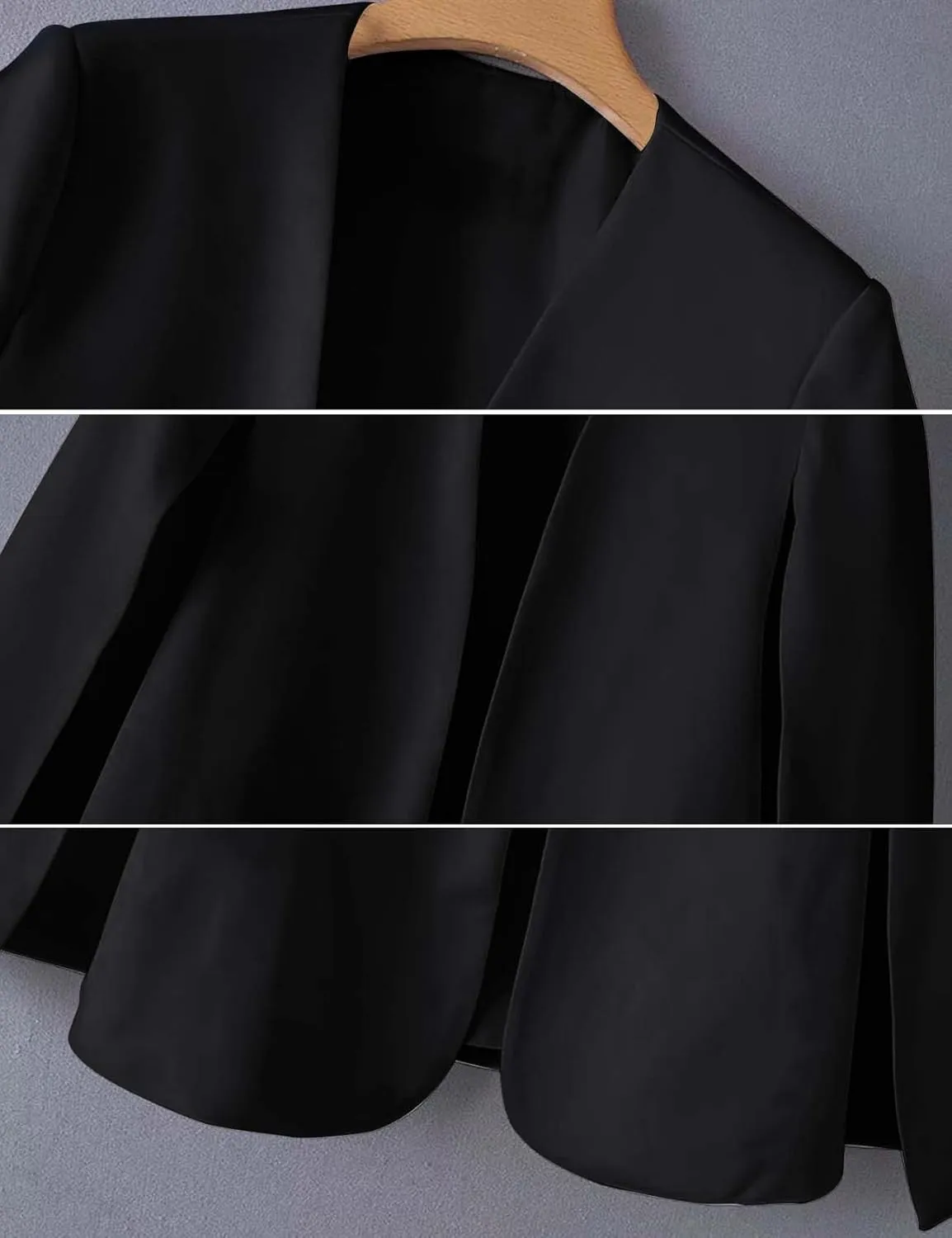 Wyeysyt Cape Blazer for Women Split Sleeve Open Front Casual Jacket Sexy Blazer Dress Elegant Cape Coat