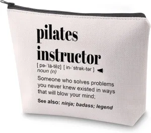 ZJXHPO Pilates Coach Trainer Survival Kit Pilates Instructor Appreciation Gift Pilates Instructor Definition Makeup Bag With Zipper